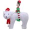Haute Decor Elf Riding Polar Bear Duo - Large Outdoor Lighted Christmas Yard Decor with Energy-Efficient LED Lights